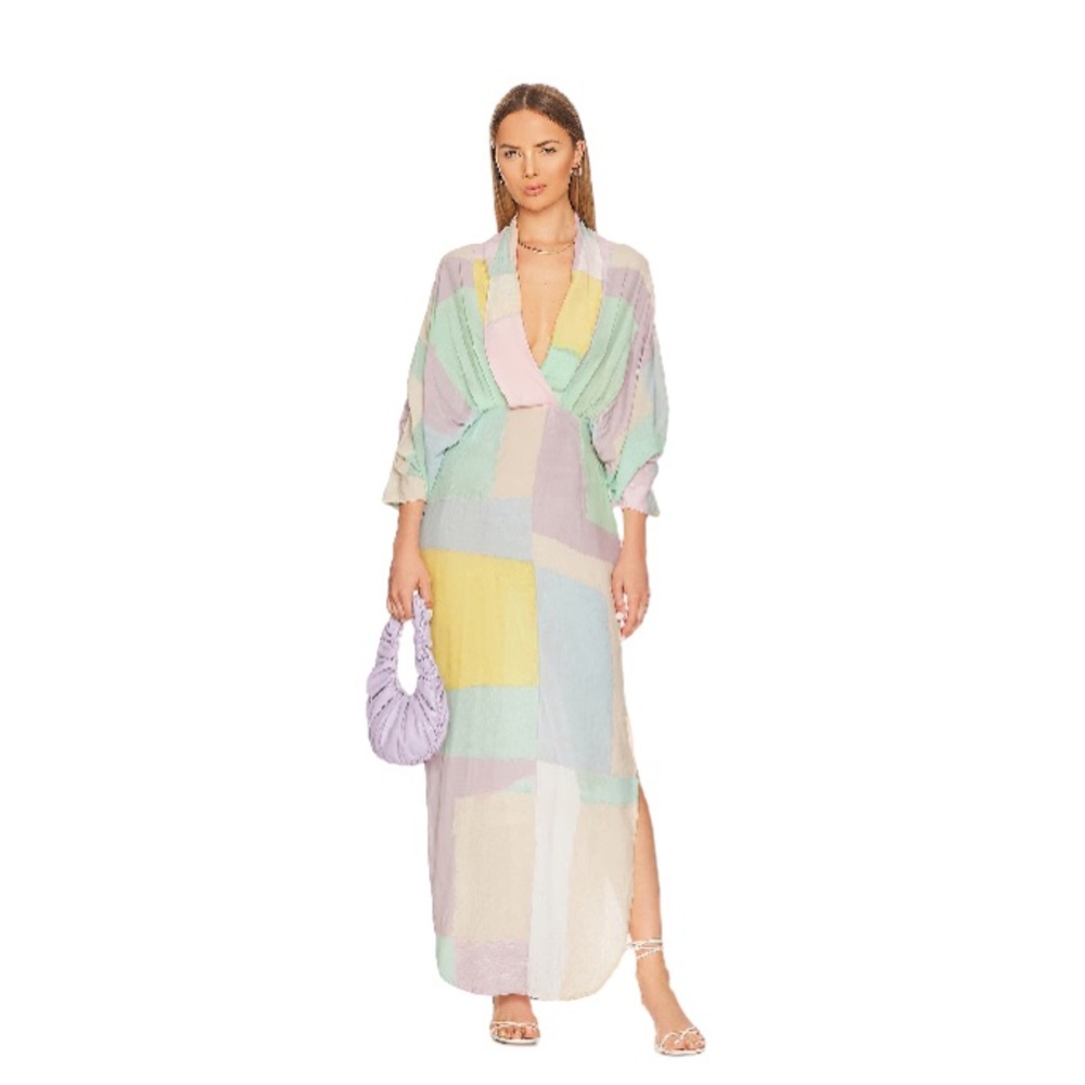 NWT Revolve SWF S/W/F Plunge Dress multicolor S